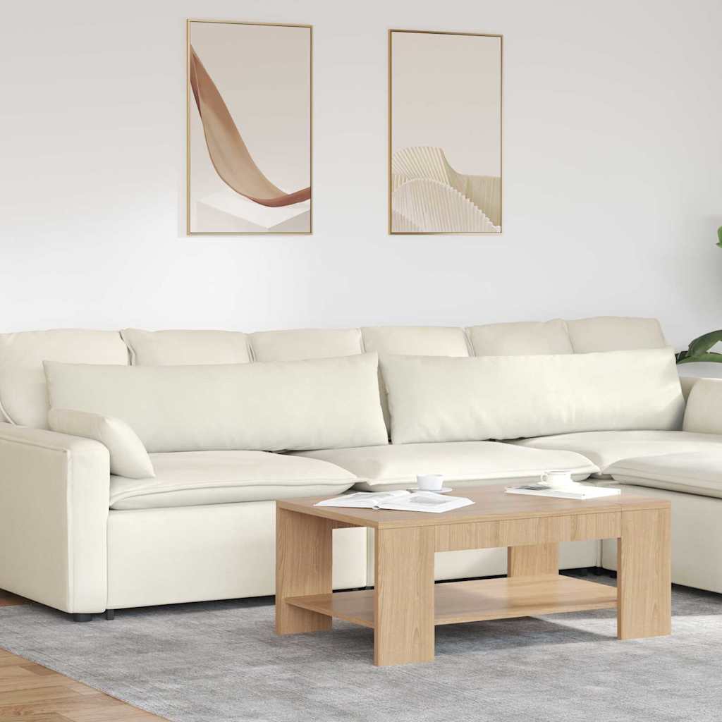 Vidaxl sofa kussens 2 stuks crème 145 x 40 cm cordstof