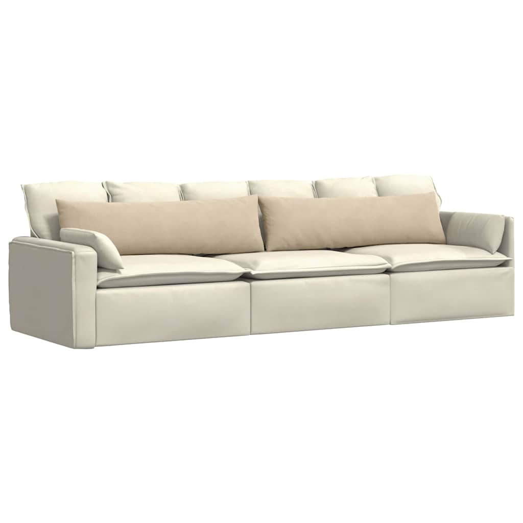 Vidaxl sofa kussens 2 stuks crème 145 x 40 cm stof