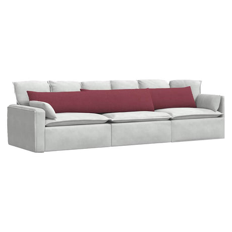 Vidaxl sofa kussens 2 st stof wijnrood 200 x 40 cm