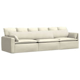 Vidaxl sofa kussens 2 stuks crème 200 x 40 cm cordstof