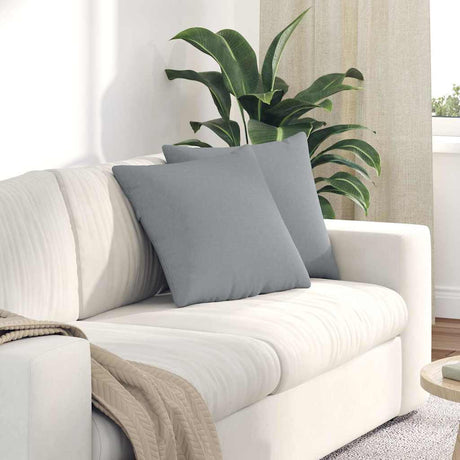 Vidaxl sofa kussens 2 st stof lichtgrijs 45 x 45 cm