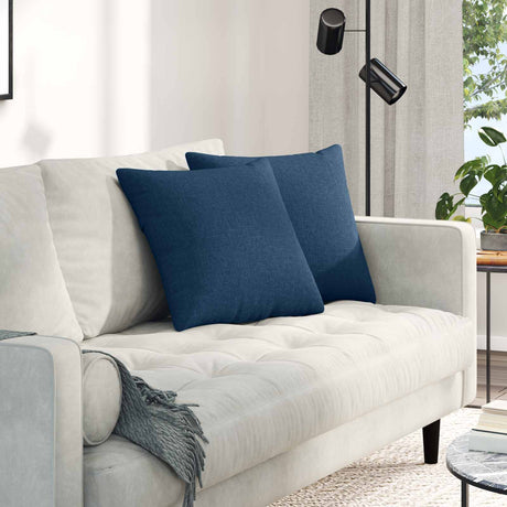 Vidaxl sofa kussens 2 st stof blauw 45 x 45 cm
