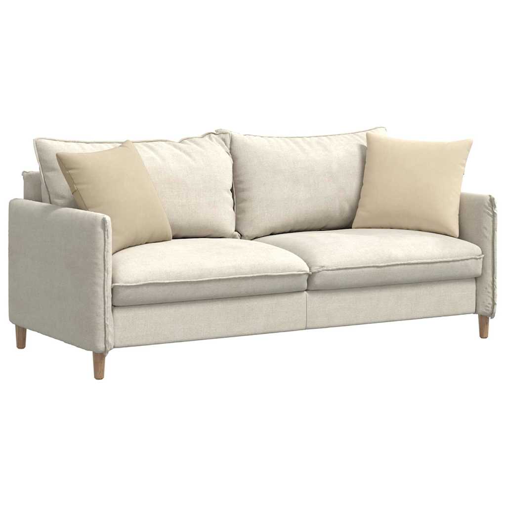 Vidaxl sofa kussens 2 st stof crème 45 x 45 cm