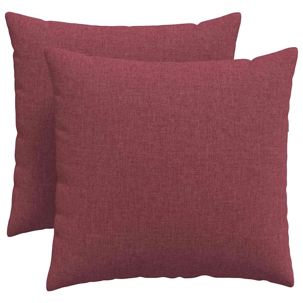 Vidaxl sofa kussens 2 st stof wijnrood 50 x 50 cm