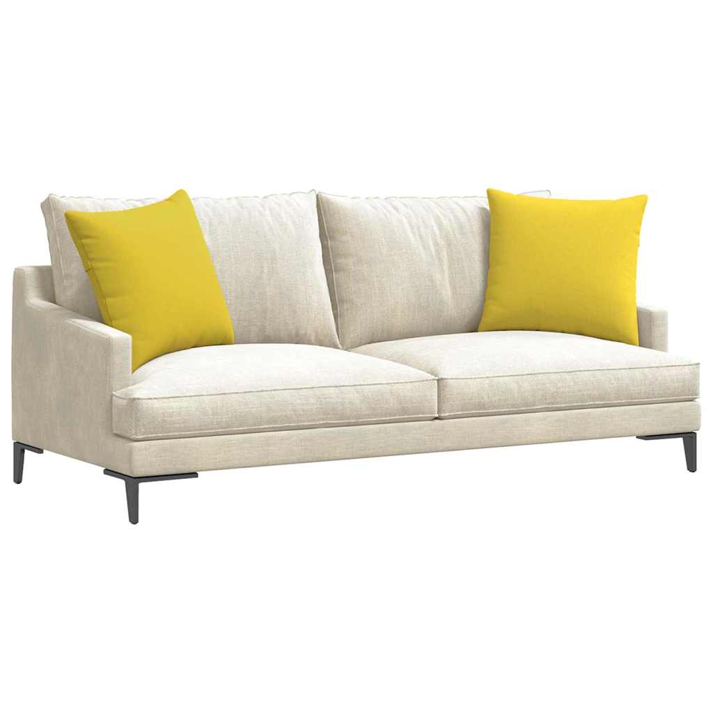 Vidaxl sofa kussens 2 st stof lichtgeel 50 x 50 cm