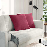 Vidaxl sofa kussens 2 stuks wijnrood 50 x 50 cm cordstof