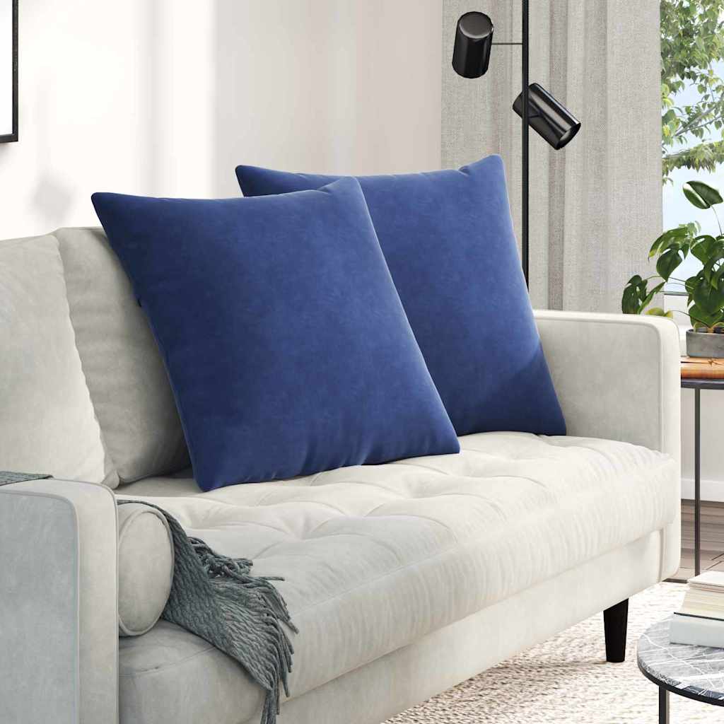 Vidaxl sofa kussens 2 stuks politieblauw 60 x 60 cm cordstof