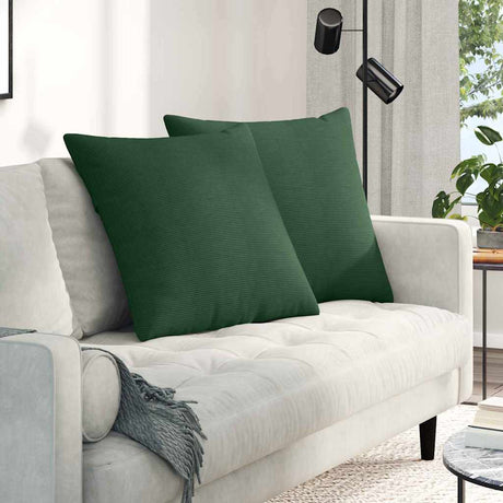 Vidaxl sofa kussens 2 st katoen stof donkergroen 60 x 60 cm