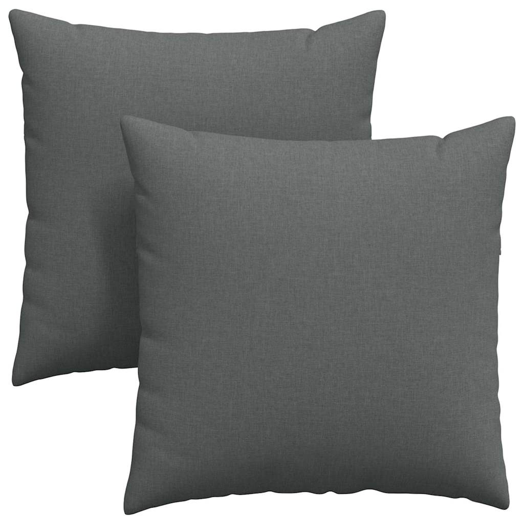 Vidaxl sofa kussens 2 pcs donkergrijs 80 x 80 cm stof