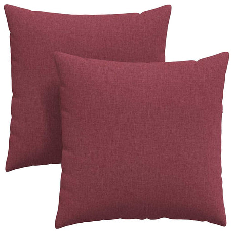 Vidaxl sofa kussens 2 st stof wijnrood 80 x 80 cm