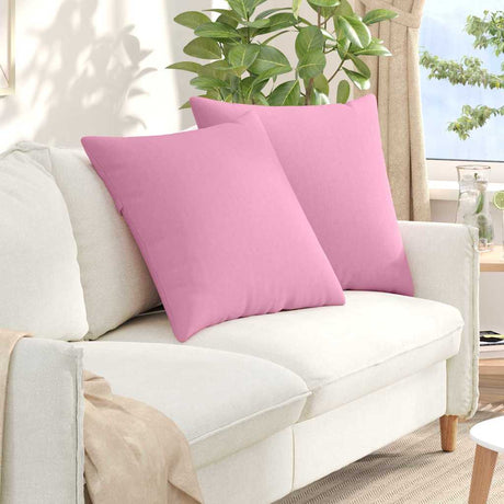 Vidaxl sofa kussens 2 st stof roze 80 x 80 cm