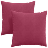 Vidaxl sofa kussens 2 stuks wijnrood 80 x 80 cm cordstof