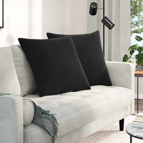 Vidaxl sofa kussens 2 stuks zwart 80 x 80 cm cordstof