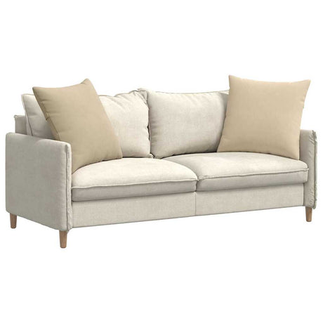Vidaxl sofa kussens 2 st stof crème 80 x 80 cm