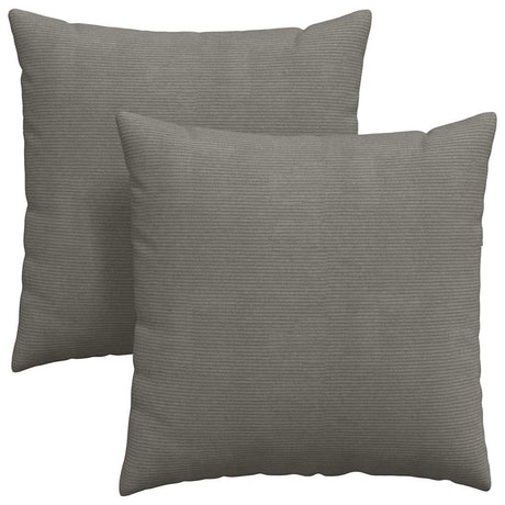 Vidaxl sofa kussens 2 stuks lichtgrijs 80 x 80 cm cordstof