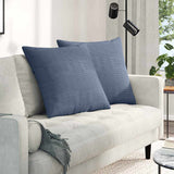 Vidaxl sofa kussens 2 stuks blauw 80 x 80 cm cordstof