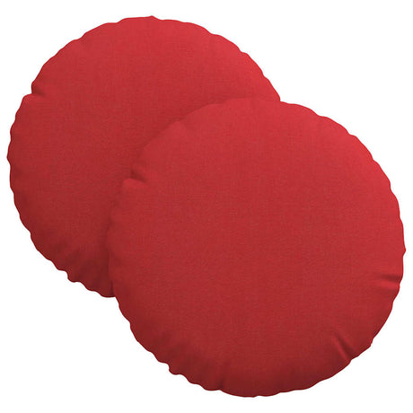 Vidaxl zitkussens 2 st stof rood ø30 x 13 cm