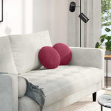 Vidaxl zitkussens 2 st fluweel wijnrood ø30 x 13 cm