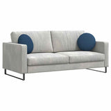Vidaxl zitkussens 2 pcs blauw ø40 x 13 cm stof