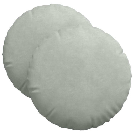 Vidaxl zitkussens 2 stuks lichtgrijs ø 40 x 13 cm fluweel