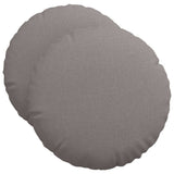 Vidaxl zitkussens 2 pcs taupe ø50 x 19 cm stof