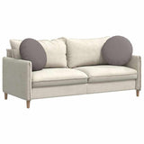 Vidaxl zitkussens 2 pcs taupe ø50 x 19 cm stof