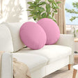 Vidaxl zitkussens 2 st stof roze ø50 x 19 cm