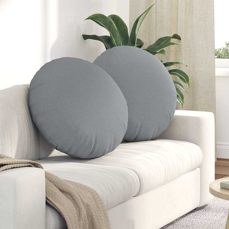 Vidaxl zitkussens 2 pcs lichtgrijs ø60 x 21 cm stof