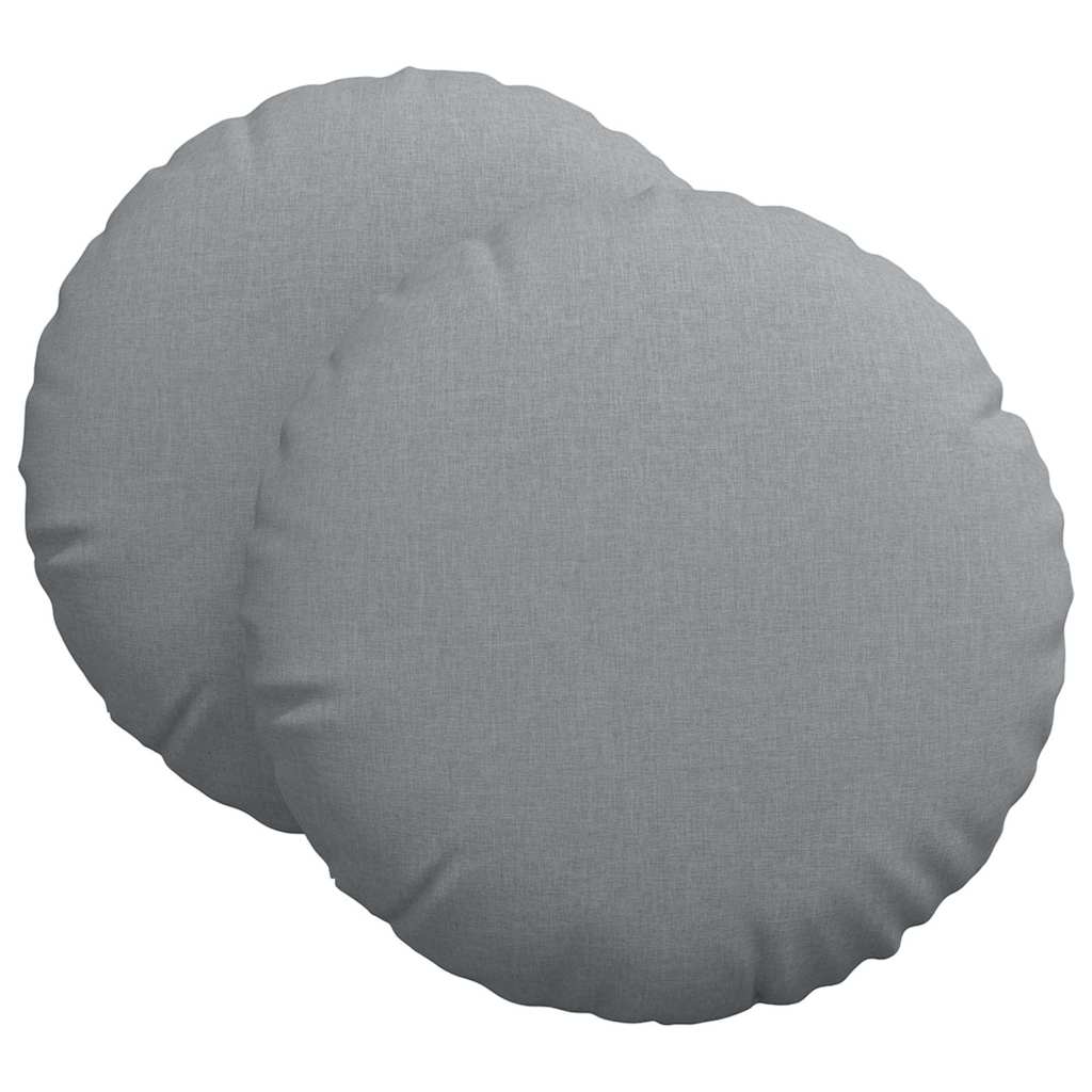 Vidaxl zitkussens 2 pcs lichtgrijs ø60 x 21 cm stof
