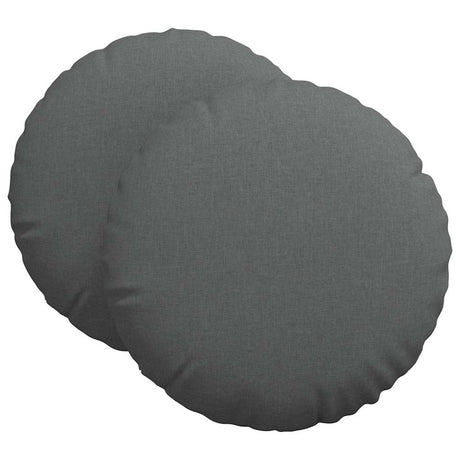Vidaxl zitkussens 2 pcs donkergrijs ø60 x 21 cm stof