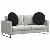Vidaxl zitkussens 2 pcs zwart ø60 x 21 cm stof