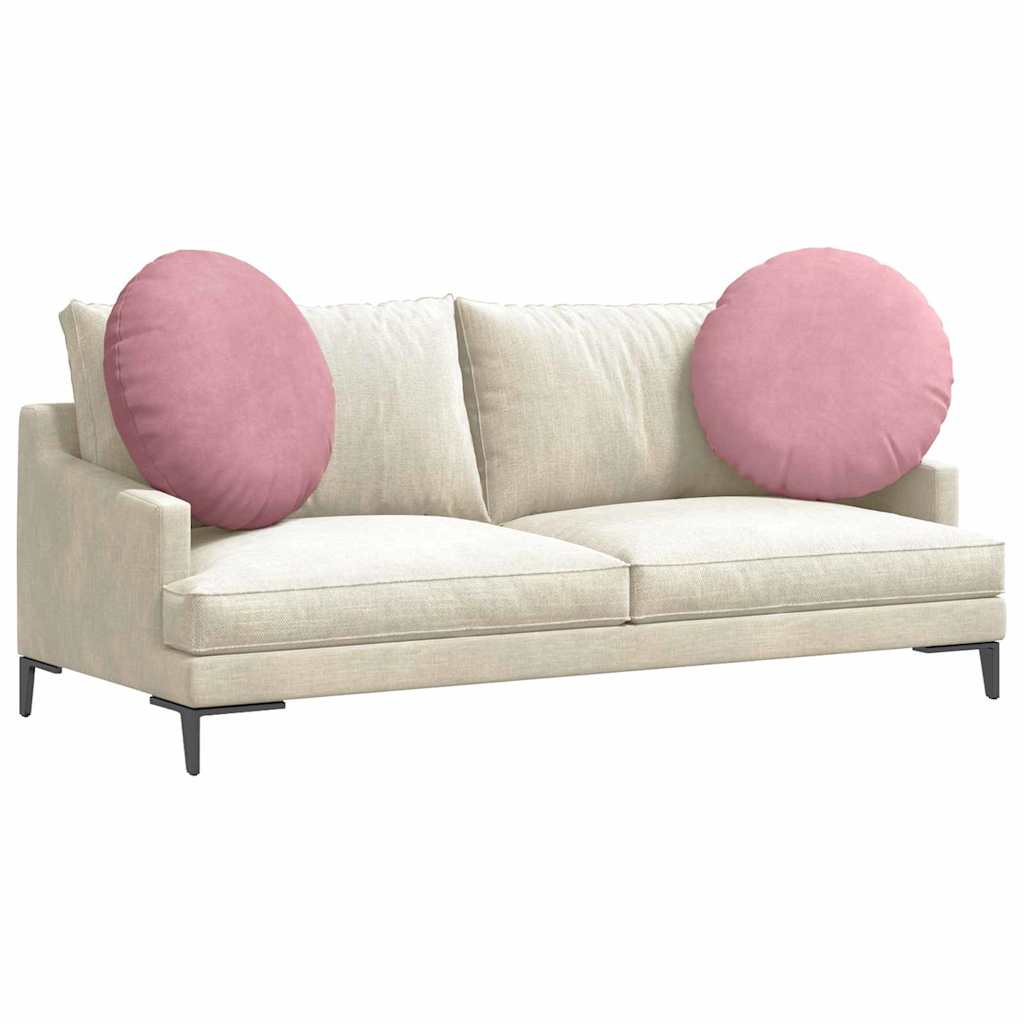 Vidaxl zitkussens 2 stuks roze ø 40 x 13 cm fluweel