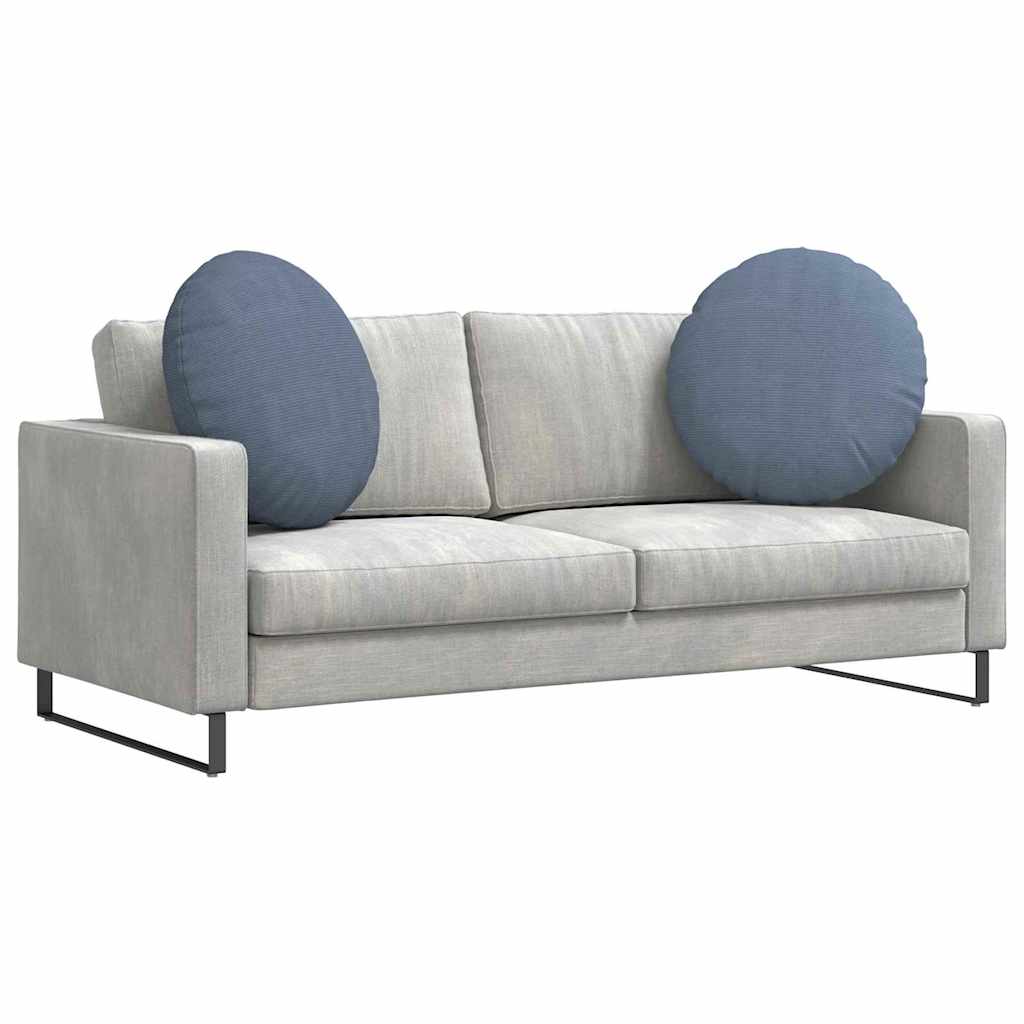 Vidaxl zitkussens 2 st katoen stof blauw ø60 x 21 cm