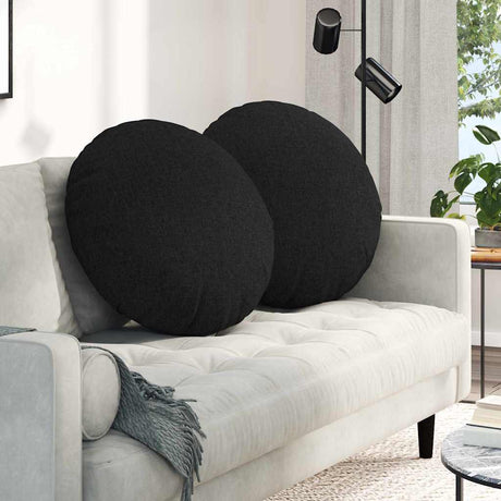 Vidaxl zitkussens 2 pcs zwart ø80 x 29 cm stof
