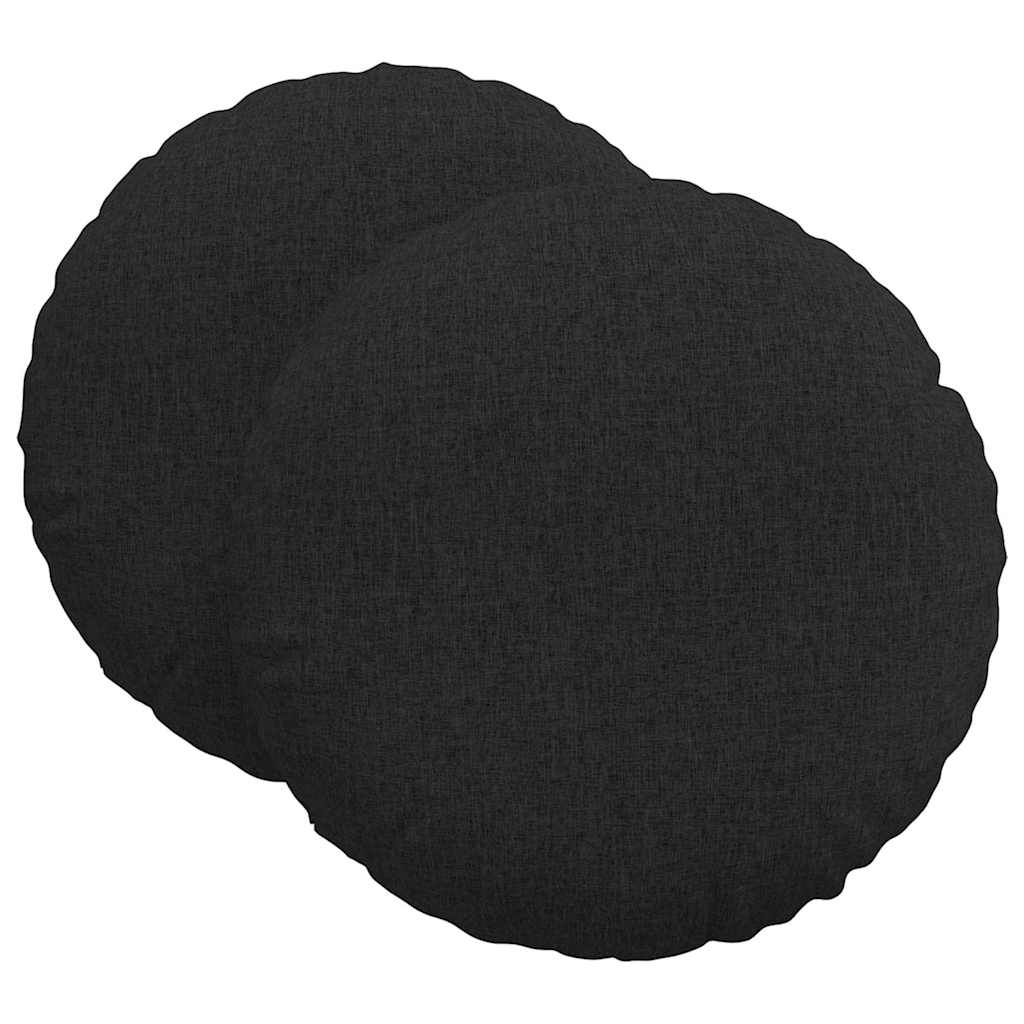 Vidaxl zitkussens 2 st stof zwart ø80 x 29 cm