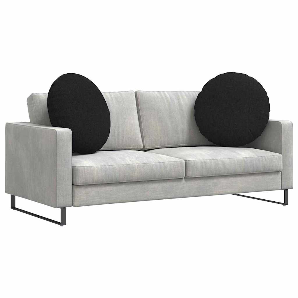 Vidaxl zitkussens 2 st stof zwart ø80 x 29 cm