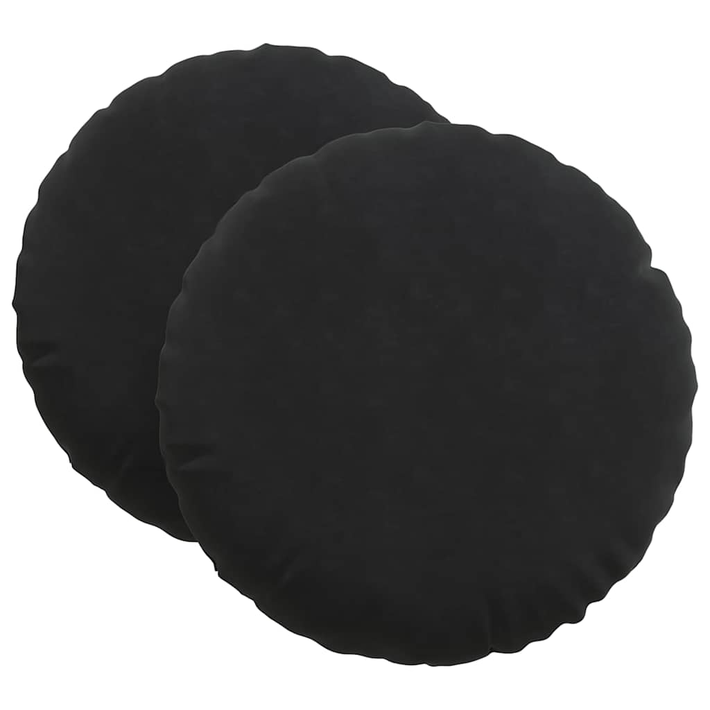 Vidaxl zitkussens 2 pcs zwart ø 80 x 29 cm fluweel