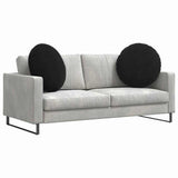Vidaxl zitkussens 2 pcs zwart ø 80 x 29 cm fluweel