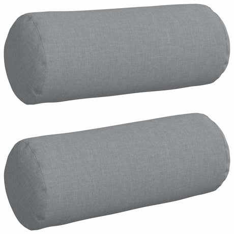 Vidaxl bolster kussens 2 stuks lichtgrijs ø 15 x 40 cm stof