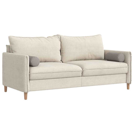 Vidaxl bolster kussens 2 stuks taupe ø 15 x 40 cm stof