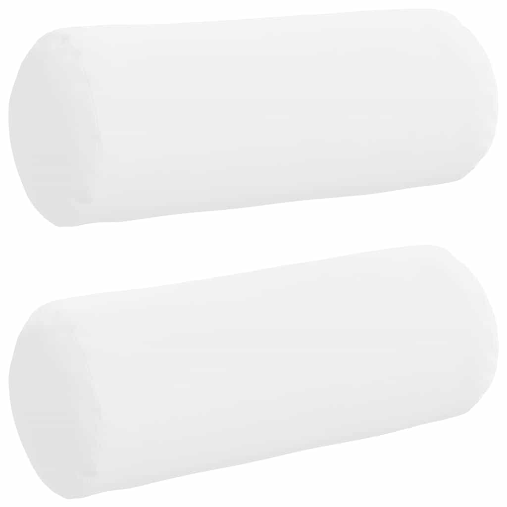 Vidaxl bolster kussens 2 stuks wit ø 15 x 40 cm stof