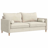 Vidaxl bolster kussens 2 stuks crème ø 15 x 40 cm cordstof