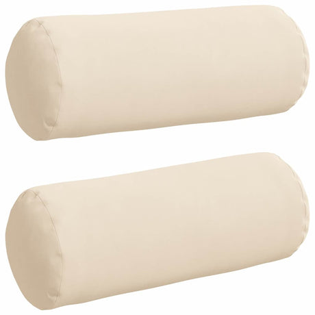 Vidaxl bolster kussens 2 stuks beige ø 15 x 40 cm microvezel stof