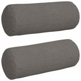 Vidaxl bolster kussens 2 pcs lichtgrijs ø 15 x 40 cm katoen stof