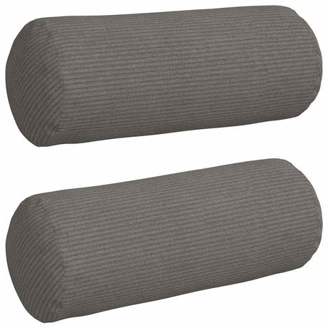 Vidaxl bolster kussens 2 pcs lichtgrijs ø 15 x 40 cm katoen stof