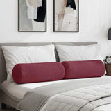Vidaxl bolster kussens 2 stuks wijnrood ø 25 x 70 cm stof
