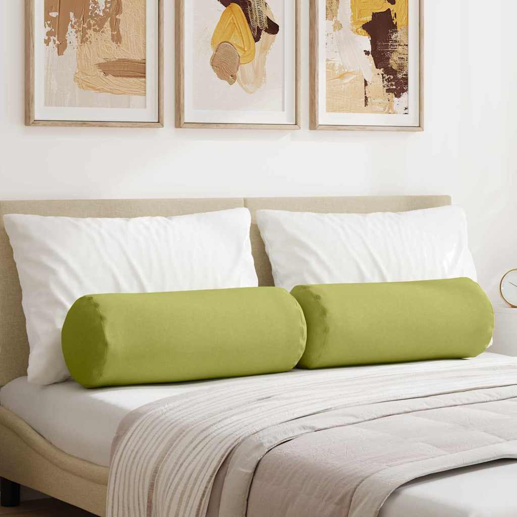 Vidaxl bolster kussens 2 stuks lichtgroen ø 25 x 70 cm stof