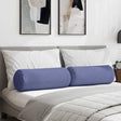 Vidaxl bolster kussens 2 st stof jeans blauw ø 25 x 70 cm
