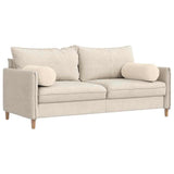 Vidaxl bolster kussens 2 stuks beige ø 25 x 70 cm microvezel stof