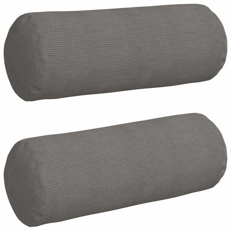 Vidaxl bolster kussens 2 stuks lichtgrijs ø 25 x 70 cm cordstof